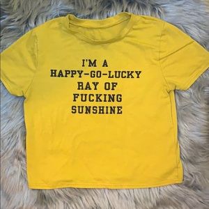 I'm a Happy-Go-Lucky Ray of F*cking Sunshine Crop